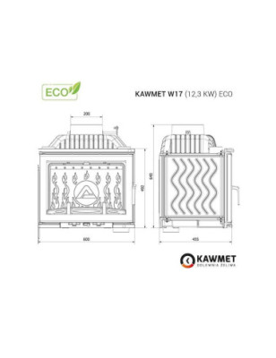 Wkład kominkowy żeliwny W17 (12 3 kW) ECO