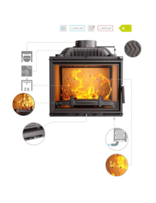 Wkład kominkowy żeliwny W17 (12 3 kW) ECO