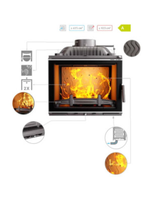 Wkład kominkowy żeliwny W17 Decor (12 3 kW) ECO