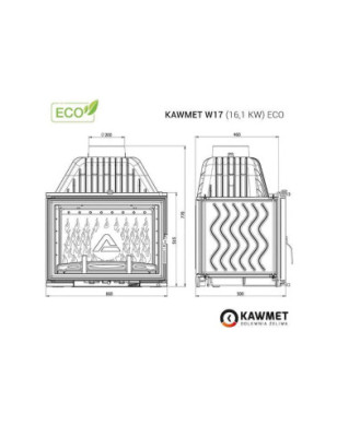 Wkład kominkowy żeliwny W17 (16 1 kW) ECO