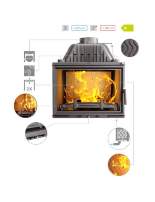Wkład kominkowy żeliwny W17 (16 1 kW) ECO