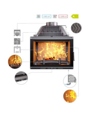 Wkład kominkowy żeliwny W17 Decor (16 1 kW) ECO