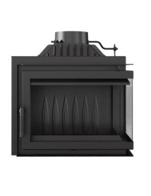 Kominek powietrzny żeliwny KRATKI SIMPLE prawy BS 8 kW Ø 200 ZESTAW Z DGP BANAN 2