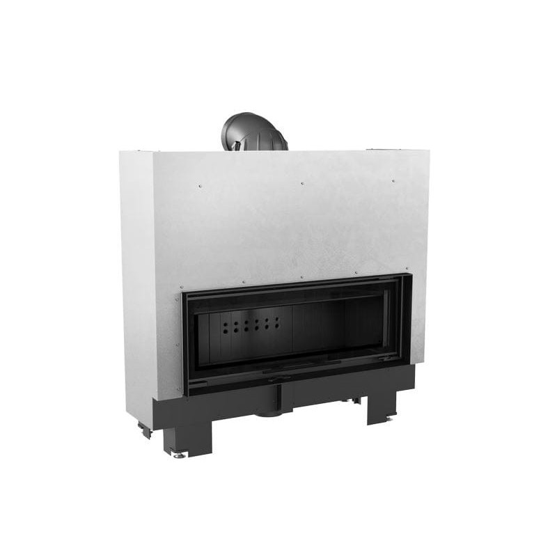 Kominek powietrzny stalowy KRATKI MB100 14 kW fi 200 Gilotyna czarne wyłożenie Kominek powietrzny stalowy KRATKI MB100 14 kW fi 200 Gilotyna czarne wyłożenie
