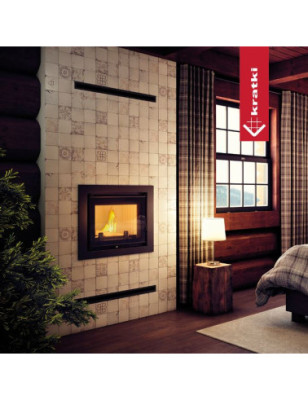Kominek z płaszczem wodnym KRATKI ZUZIA DECO 12 kW z akcesoriami
