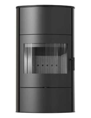 Piec wolnostojący KRATKI AB/S/2/ROLLO Wysoki BLACK fi 150 10 kW