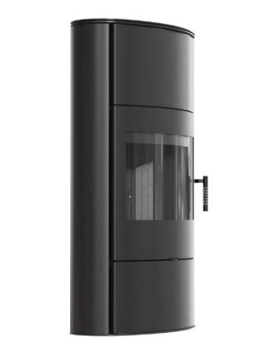 Piec wolnostojący KRATKI AB/S/2/ROLLO Wysoki BLACK fi 150 10 kW