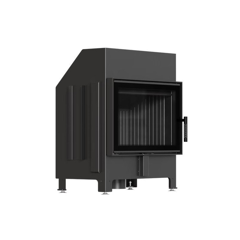 Kominek KRATKI ZIBI ECO 9,9 kW fi 180 z czarnym wyłożeniem