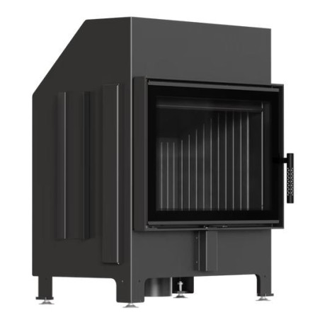 Kominek KRATKI ZIBI ECO 9 9 kW fi 180 z czarnym wyłożeniem