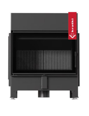 Kominek KRATKI ZIBI ECO 9,9 kW fi 180 z czarnym wyłożeniem