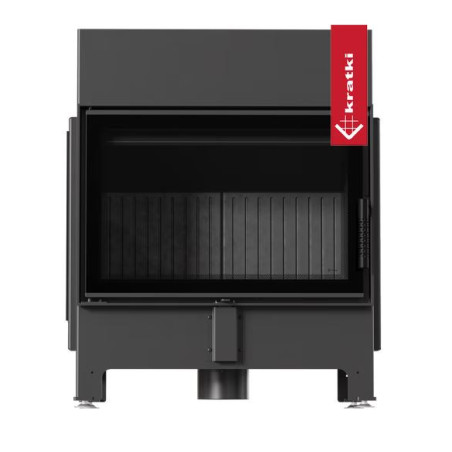 Kominek KRATKI ZIBI ECO 9,9 kW fi 180 z czarnym wyłożeniem