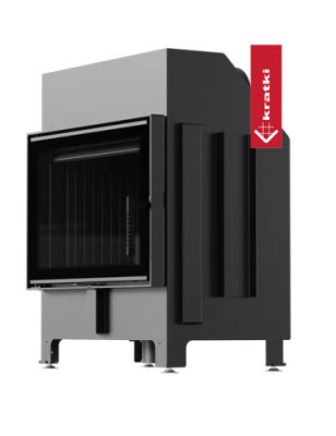 Kominek KRATKI ZIBI ECO 9 9 kW fi 180 z czarnym wyłożeniem