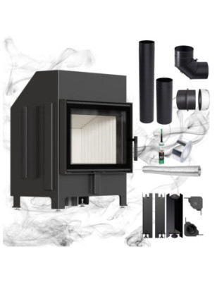 Kominek KRATKI ZIBI ECO 9 9 kW Ø 180 ZESTAW