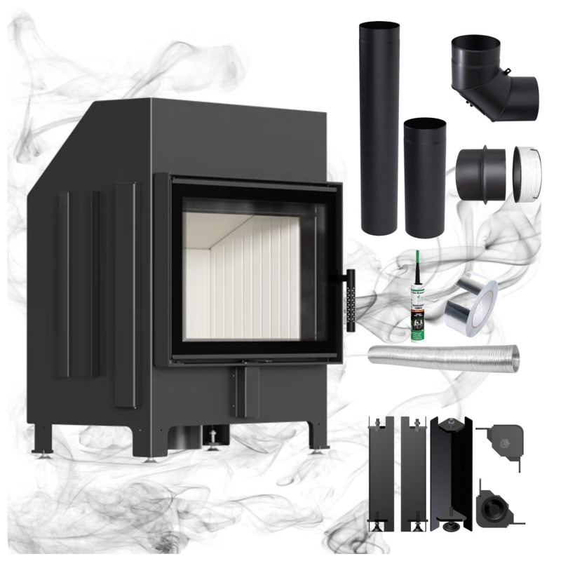 Kominek KRATKI ZIBI ECO 9,9 kW Ø 180 ZESTAW