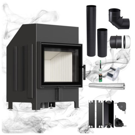 Kominek KRATKI ZIBI ECO 9 9 kW Ø 180 ZESTAW