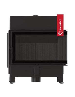 Kominek KRATKI ZIBI ECO 9,9 kW ? 180 narożny prawy z czarnym wyłożeniem