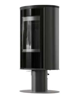Piec wolnostojący OBROTOWY KRATKI ERIK N/O fi 150 5 5kW czarny termotec