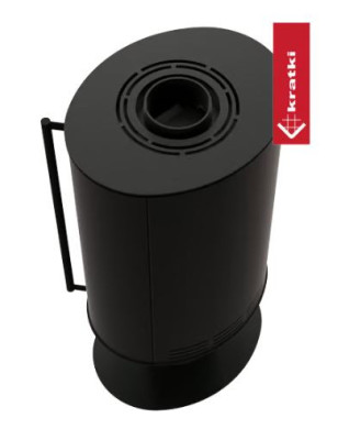 Piec wolnostojący OBROTOWY KRATKI ERIK N/O fi 150 5 5kW czarny termotec