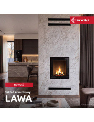 Kominek stalowy KRATKI LAWA 9 kW Ø 200