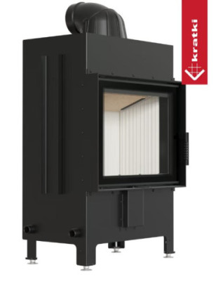 Kominek powietrzny stalowy KRATKI LUCY 12 kW fi200 CAŁY ZESTAW