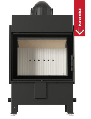 Kominek powietrzny stalowy KRATKI LUCY 12 kW fi200 CAŁY ZESTAW