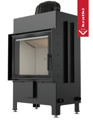 Kominek powietrzny stalowy KRATKI LUCY 12 kW fi200 CAŁY ZESTAW