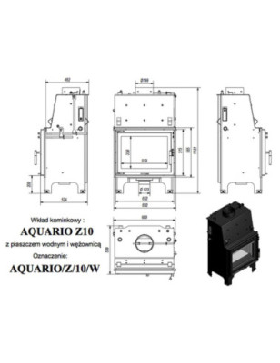 Wkład kominkowy z płaszczem wodnym AQUARIO PW Z10